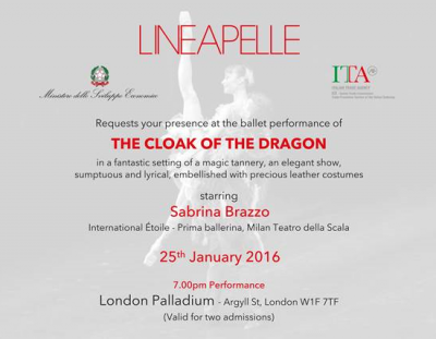 “The cloak of the dragon”  - London, 25th January 2016